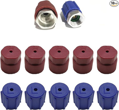 #ad 10 Piece 13mm amp; 16mm AC Service Port Caps High amp; Low Pressure Valve Dust Covers $9.99