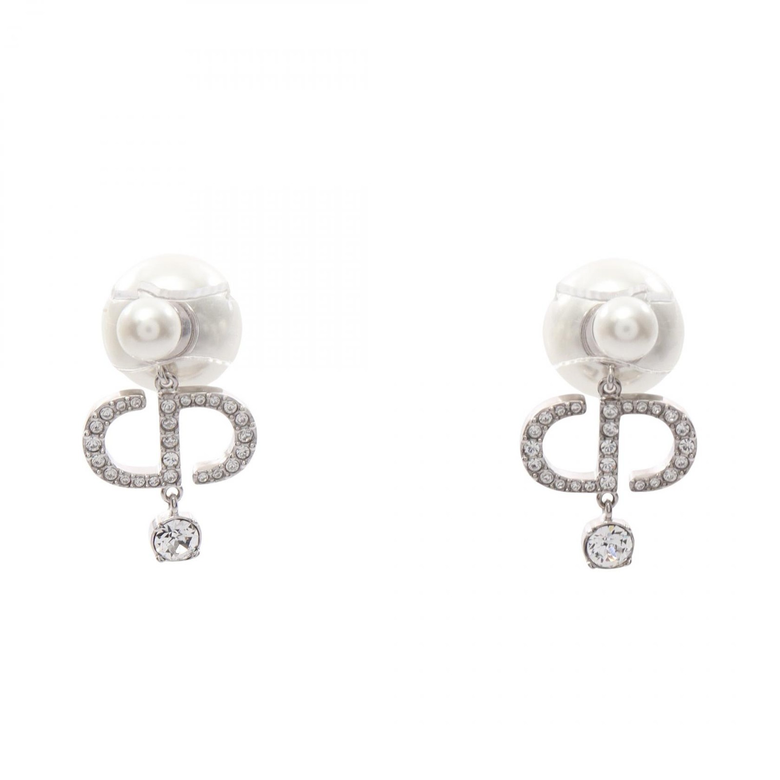 Christian Dior DIOR TRIBALES Pierced earrings SS Artificial pearl rhinestone