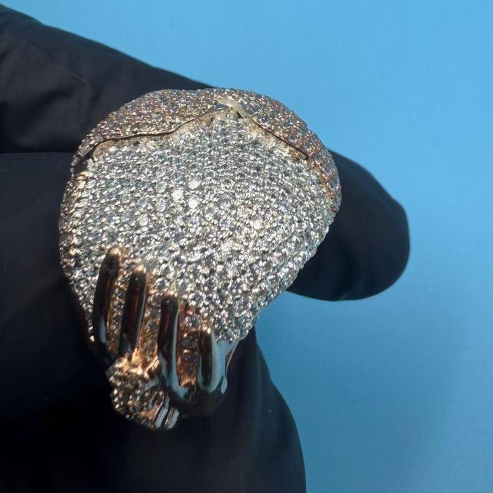 World Engagement Ring 14K Rose Gold Plated 3Ct Round Cut Real Moissanite Men's-image