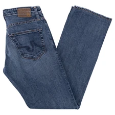 AG Adriano Goldschmied Mens 30x32 Blue Protege Straight Leg Jeans Nice Fading US