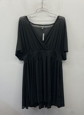 knee length dresses for ladies Happy Sad Mesh Smock Mini Dress – Lazy Oaf main image 1