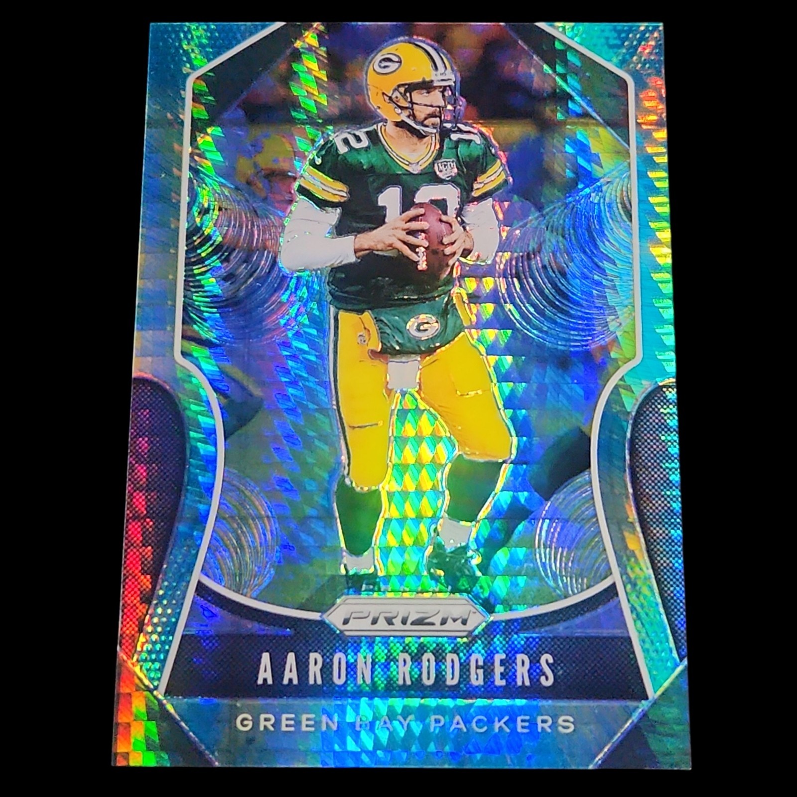2019 AARON RODGERS PANNI  №119 GREEN  HYPER PRIZM Q B  03/175 COLOR MATCH GEM