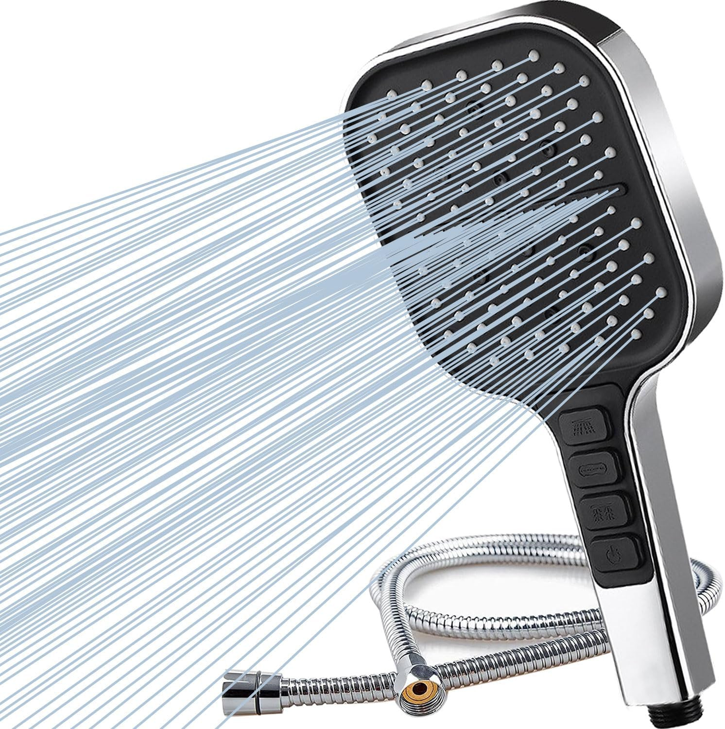 Shower Head and 2M Hose High-Pressure with 7+1 Modes Large Universal Hand-Held