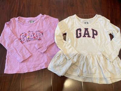 Toddler Girl Bundle: Set of 2 Long Sleeve Shirts Size 3T Baby Gap