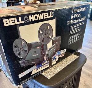 Super 8 Movie Camera, Projector, Splicer, Screen And More! Bell & Howell MS10 +