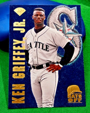 1996 LEAF HATS OFF PROOF KEN GRIFFEY JR  /5000 NO NUMBER EXECUTIVE SAMPLE EMBOSS