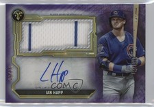 2020 Topps Triple Threads Single Jumbo Relics Amethyst 49/75 Ian Happ Auto 02fz