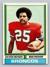 HAVEN MOSES 1974 TOPPS BRONCOS