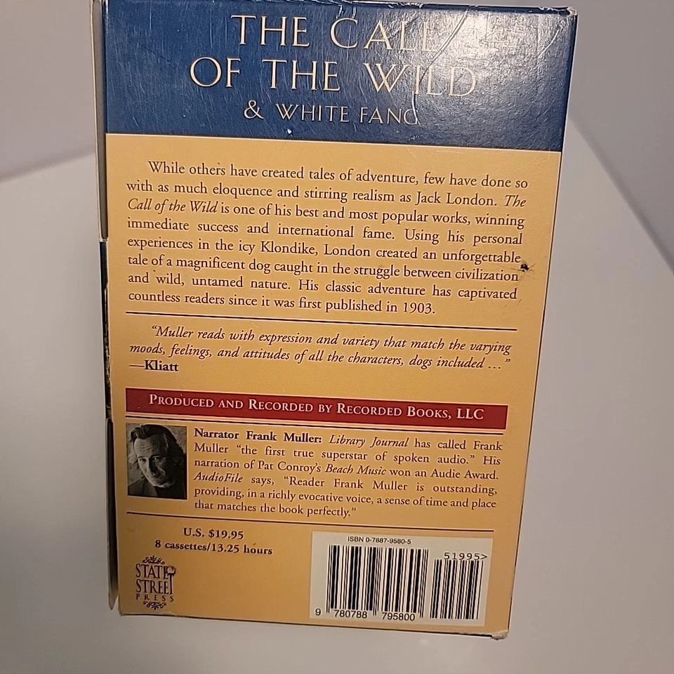 Vtg The Call of the Wild & White Fang Jack London Audio Books Cassette Tapes - Image 3 of 4