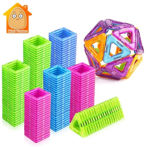 106Pcs Magnetic Tiles Building Blocks Kids Toys Gifts For Boy Girls 3-9 Year Old - Afbeelding 1 van 17