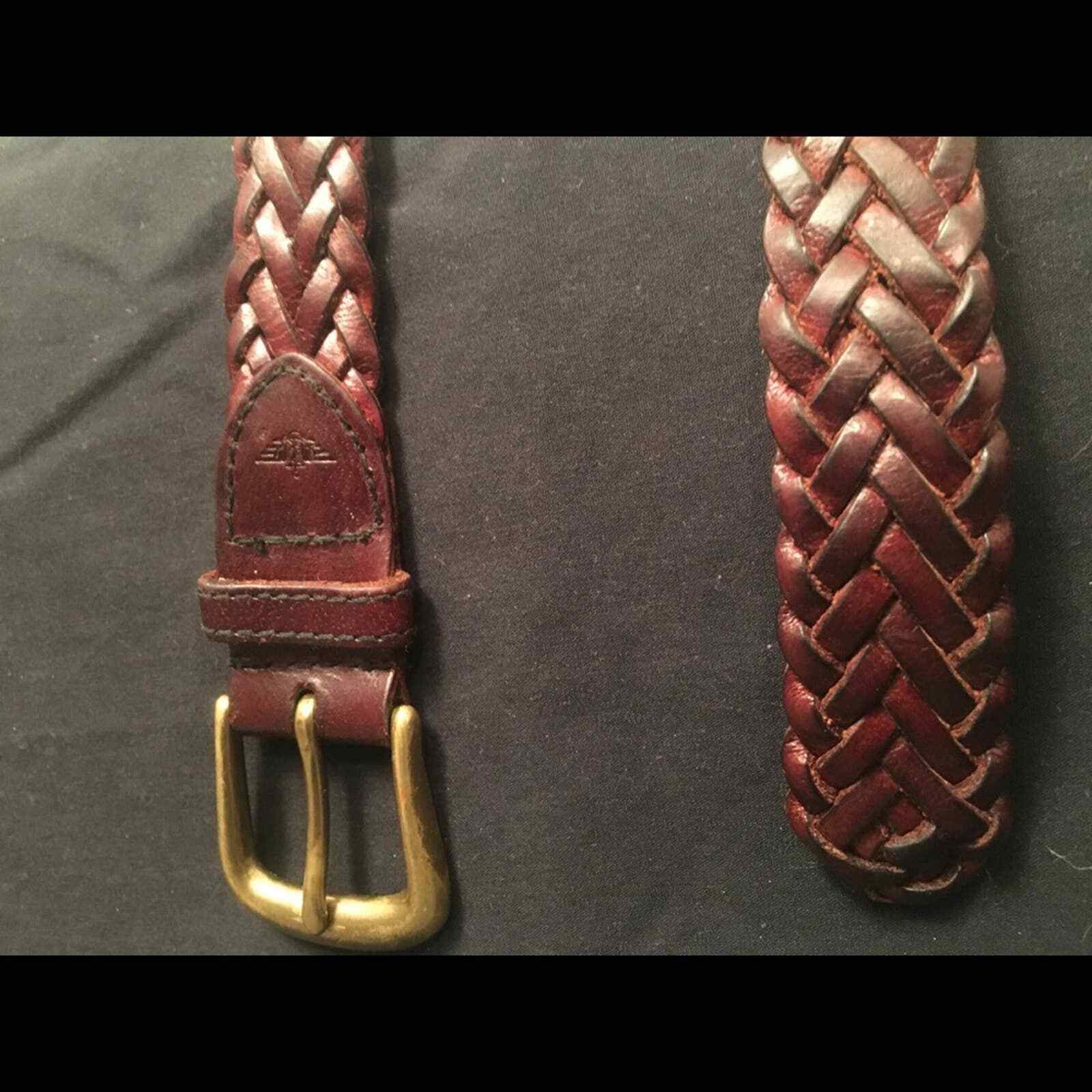 DOCKERS Vintage Braided Leather BELT - image 5