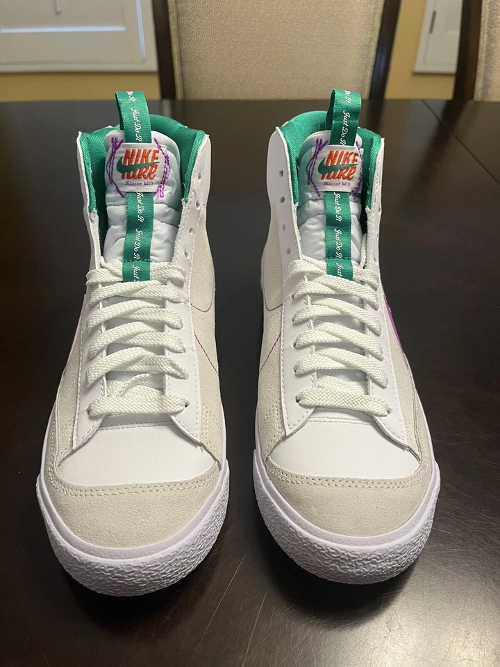 Nuevo Nike Blazer Mid 77 Blanco Rosa Fucsia Tenis Zapatos Talla US 6.5Y / 8 W Foto 4 de 4