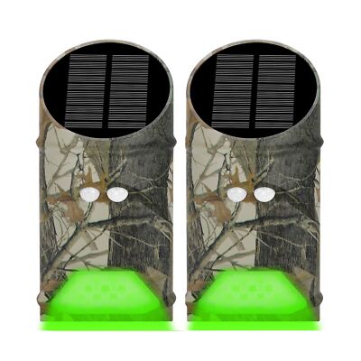 LILBEES Solar Green Hunting Feeder Lights with Motion Activated for Hog Pig P...