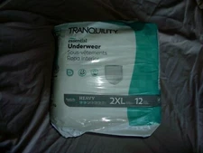 TRANQUILITY 12PK! Essential Adult Absorbent Underwear Heavy Protection SZ 2XL 26