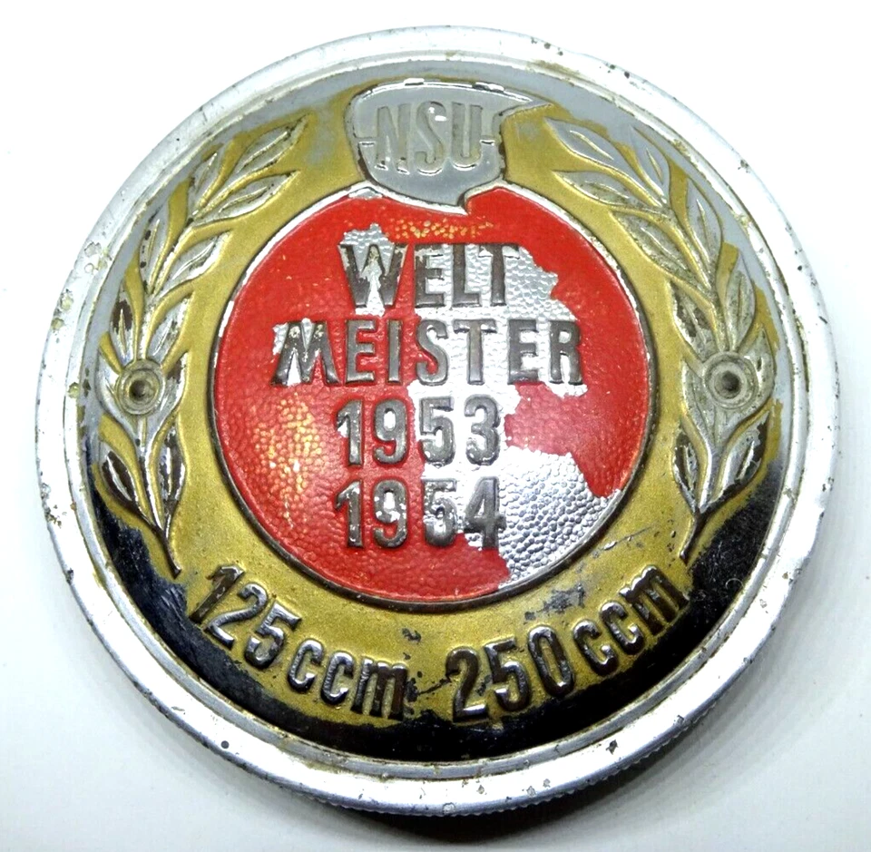 Original NSU MAX Tankdeckel WELTMEISTER 1953-1954 125 ccm 250 ccm - Bild 2 von 4