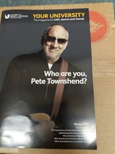 The Who Pete Townshend Ultra Rare London University alumni mag NEW FREEPOST W@W