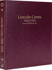 Lincoln Cents: 1909-1958 Date & Mintmark Set-Whitman Prestige™ Coin Album