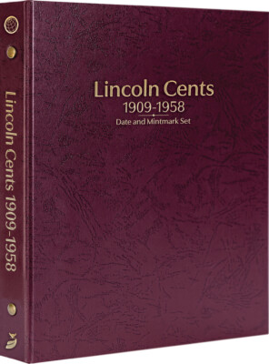 Lincoln Cents: 1909-1958 Date & Mintmark Set-Whitman Prestige  Coin Album