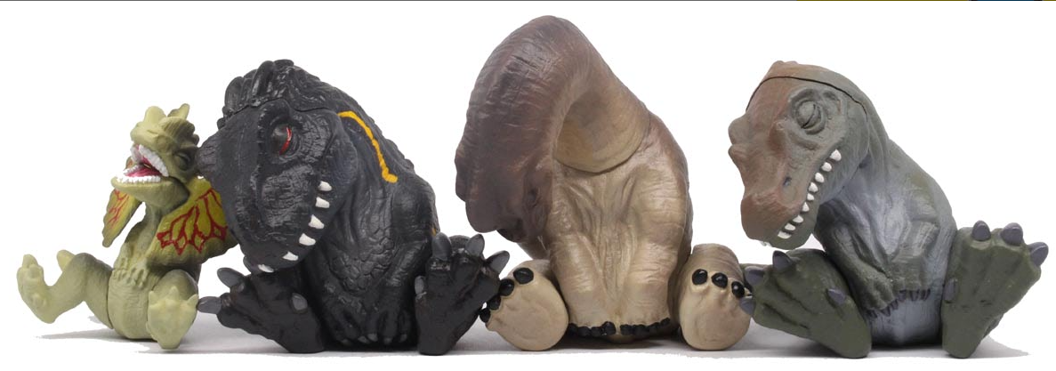 Gacha Jurassic World Shoulder Zun Fig PART2 Set of 4 Capsule Toy