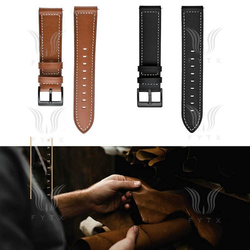 For Huami Amazfit GTR 4 3 2 GTS 4 3 2 Stratos 3 Genuine Leather Strap watch band - Picture 7 of 26