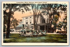 Vintage Postcard IL Rock Island Arsenal Commanding Officers