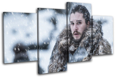 Game of Thrones Jon Snow Aegon TV MULTI LEINWANDBILD WANDBILD Bild Druck