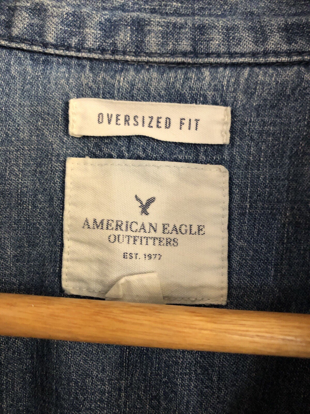 American Eagle Denim Patchwork Jacket Lightweight… - image 3