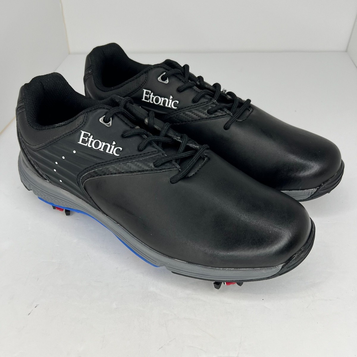 Etonic Mens EG500BKB Black Stabilize 2.0 Waterproof Cleats Size