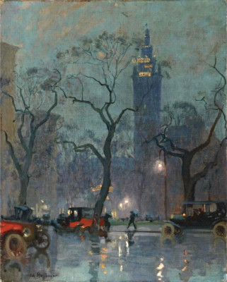 Charles Hoffbauer - Madison Square Park (1906) - 17'' x 22'' Fine Art Print