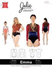 Jalie Emma Surplice Neck Leotard Sewing Pattern # 4349 in 28 Sizes Women & Girls