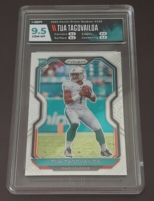 2020 Panini Prizm Tua Tagovailoa #339 Rookie Card / RC - Graded HGA 9.5 GEM  MINT | eBay