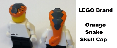フィギュア いろいろ！！ LEGO Minifigure Skull Cap Orange Snake Head With Tail Scales