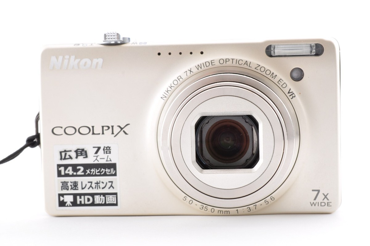 Nikon Coolpix S6000 Champagne Silver Exc+5 Compact Digital Nikon Coolpix S6000 Champagne Silver Exc+5 Compact Digital