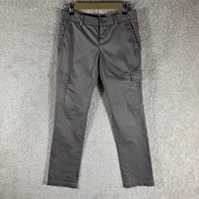 Club Monaco Straight Leg Cargo Pocket Pants Womens Size 2 Gray Mid Rise Cotton
