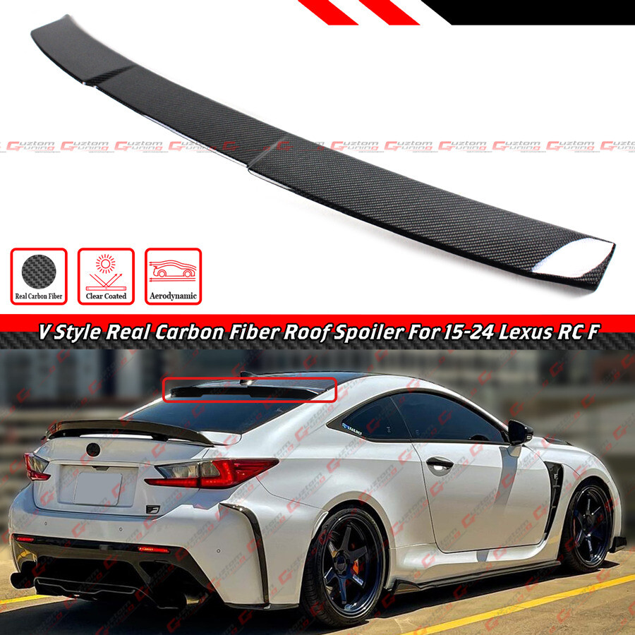 Lexus Rc300h Rear Wing FOR 2015-24 LEXUS RC300 RC350 RC F V STYLE CARBON FIBER REAR WINDOW ...