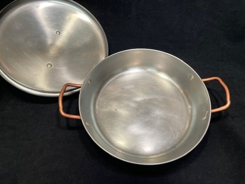 RevereWare Vintage Rare 1801 Double Brass handle 9" lidded sauce pan - Picture 3 of 7