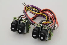 Rocker Style LED Fairing Switch Kit Black fits Harley Davidson