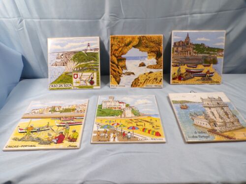 Lot of 6 Portugal Scenes Decorative Ceramic Tiles Cascais, Estoril - Picture 16 of 16