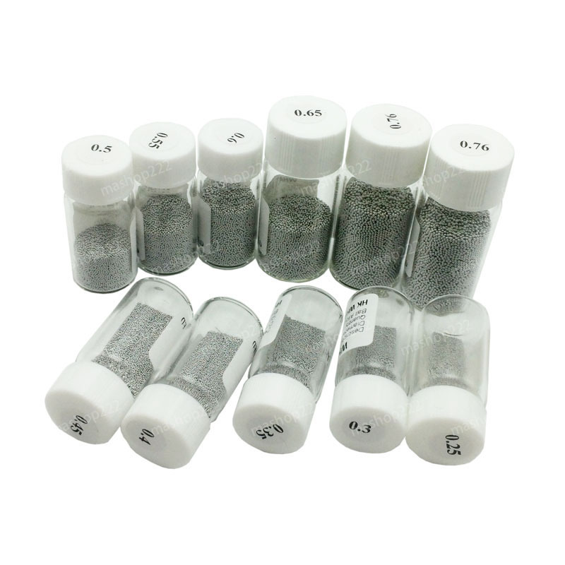 10 Bottles 250K 0.25 0.3 0.35 0.4 0.45 0.5 0.55 0.6 0.65 0.76mm BGA Solder Ball
