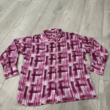 SOFT SURROUNDINGS Womens Porta Blouse Absta Mgnta PM- Long sleeve, Sz M