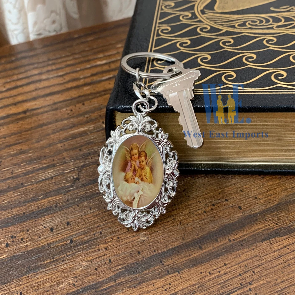 Favores de Bautismo Personalizados 12 PIEZAS Llavero de Bautizo Bebé Ángel, Religioso Foto 4 de 4