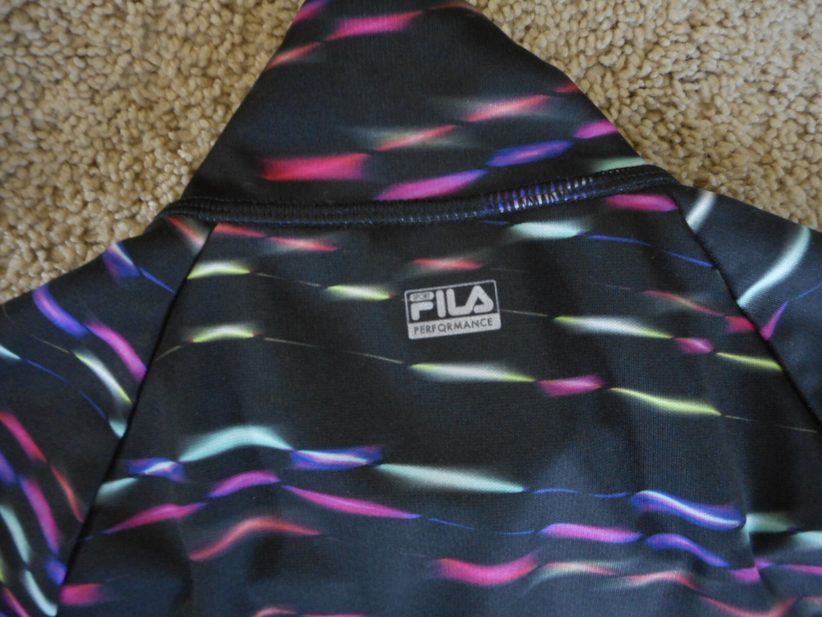 Jacket Running Athletic Zipper Pullover Black Mul… - image 10