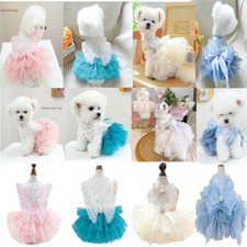 Sweet Pet Dog Dress Puppy Cat Chihuahua Poodle TuTu Skirt Party Wedding Dress