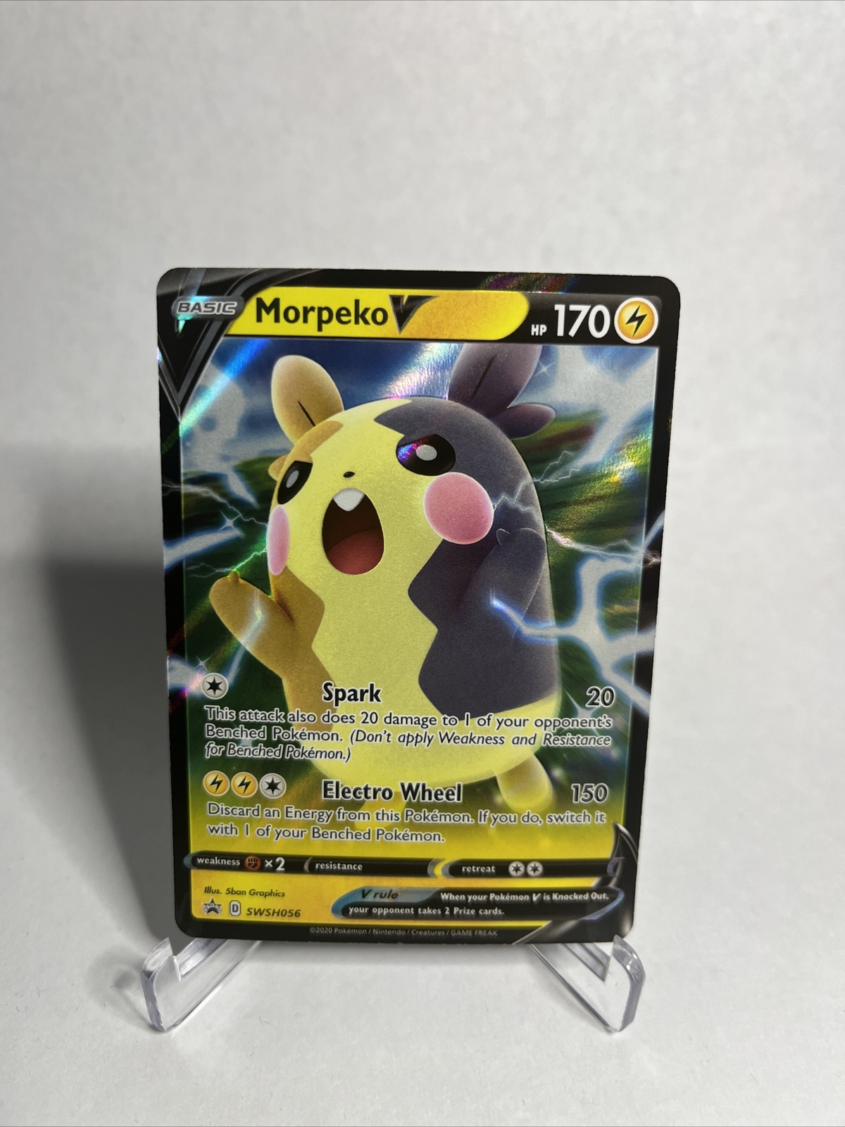 Pokemon TCG - Morpeko V - SWSH056 Black Star Promo Ultra Rare Full Art - NM