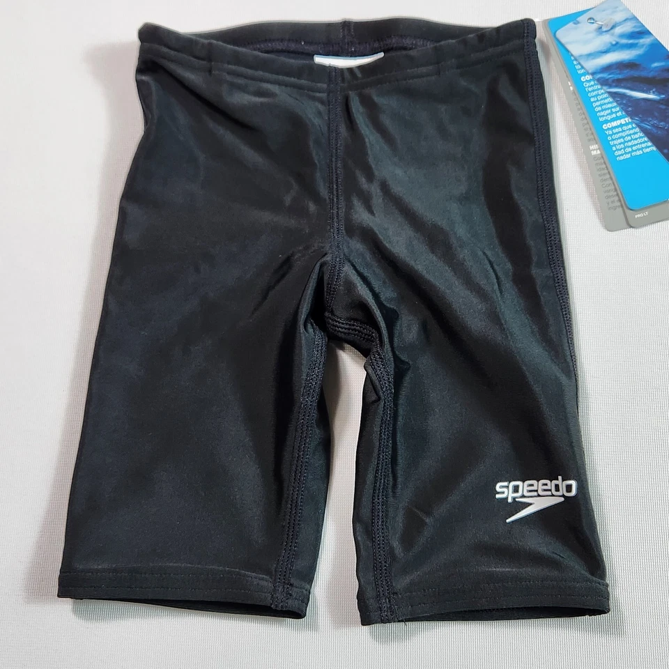 Traje de baño Speedo Jammer Prolt sólido para niños pequeños talla 20 negro Foto 2 de 4