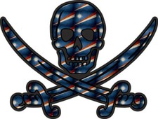 Pirate Sticker Jack Rackham Calico Flag MH Marshall Islands
