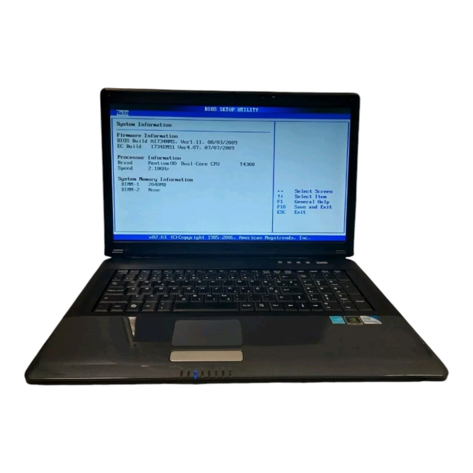 MSI CR700 Laptop / DIFETTOSO, PEZZI DI RICAMBIO VEDI DESCRIZIONE / #30 - Immagine 3 di 4