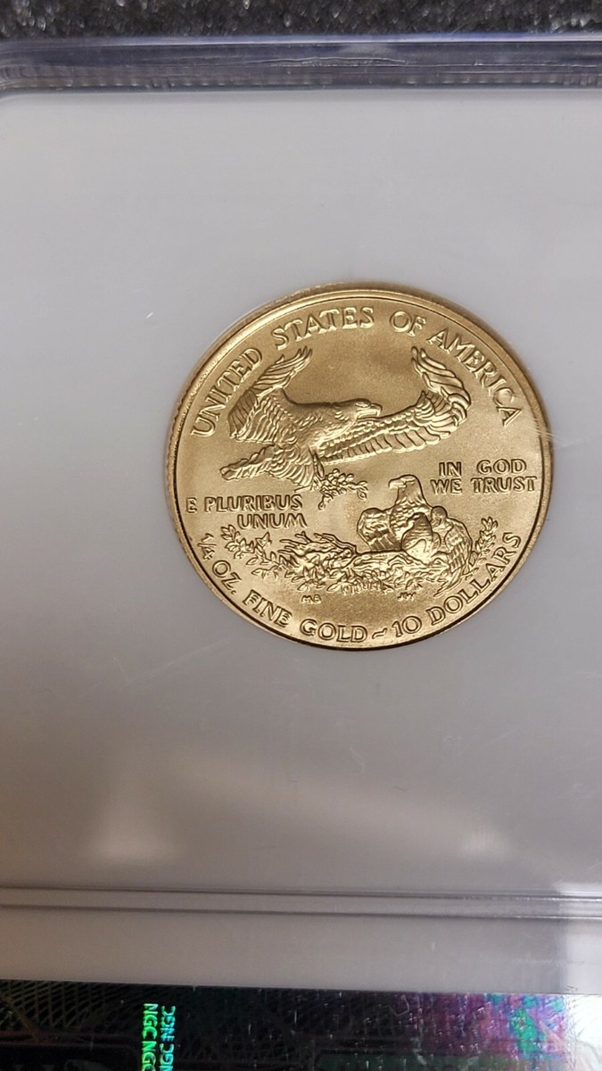 2006 W $10 Gold Eagle MS70 NGC West Point Mintmark Issue 1/4 Ounce