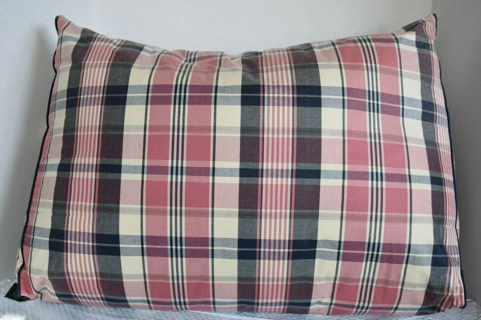 Almohadas de cuña a cuadros bordadas rosa azul 20x14 Lauren by Ralph Lauren Foto 3 de 4