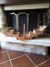 Scatola da cucito antica in legno Porta kit Anni 40 50 portautensili vintage